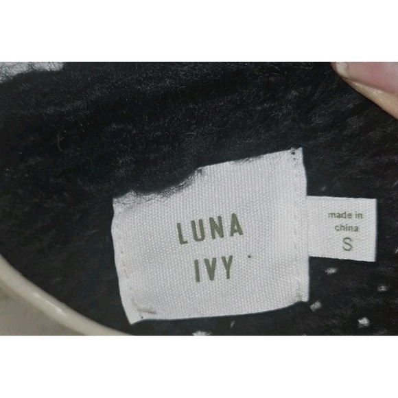 Luna Ivy 3D Smiles Cardigan Sweater Chunky Knit Size S Oversized Kidcore Happy - Picture 4 of 6